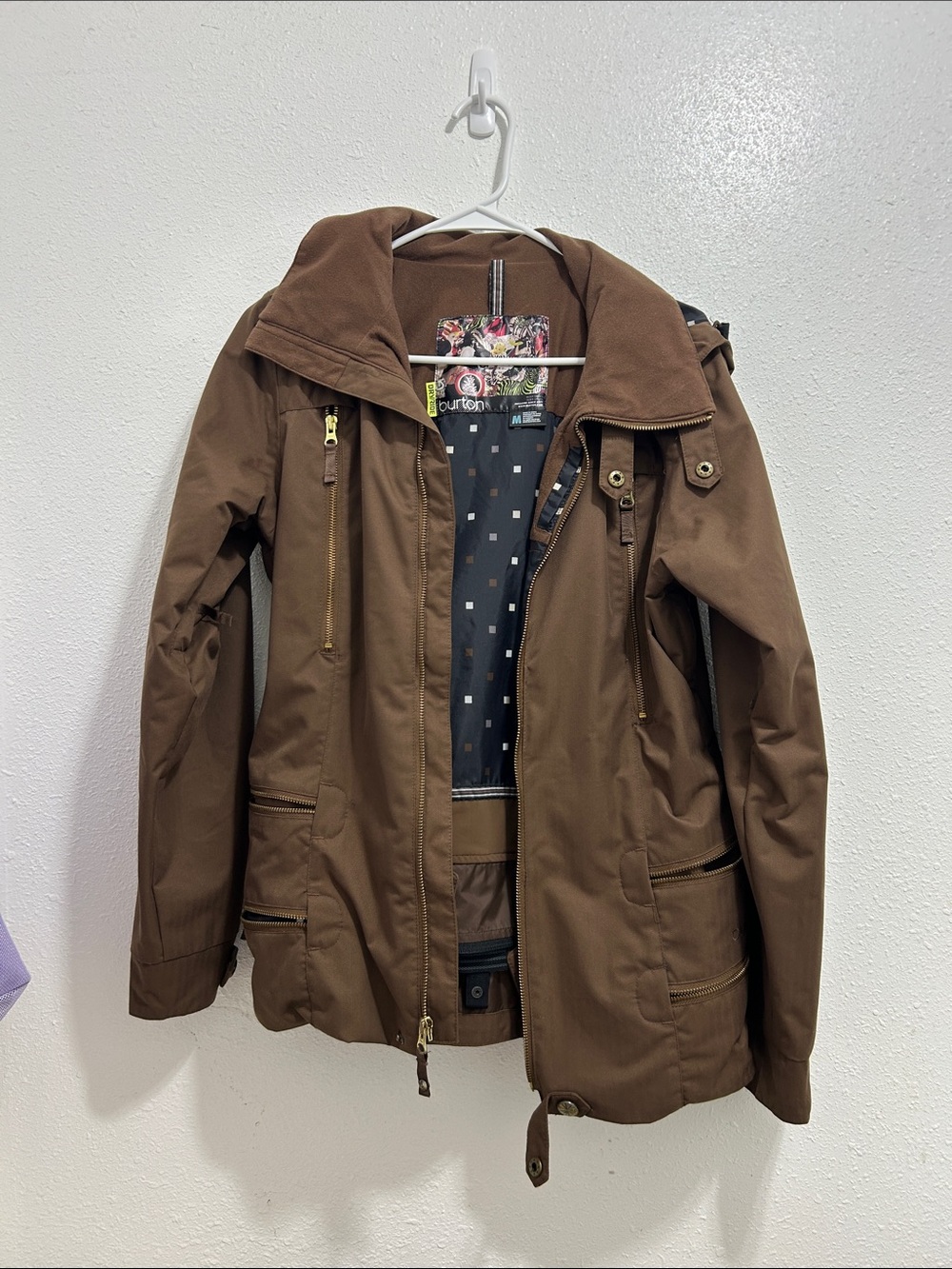 Burton Women's Brown Ski Snow Jacket with Hood